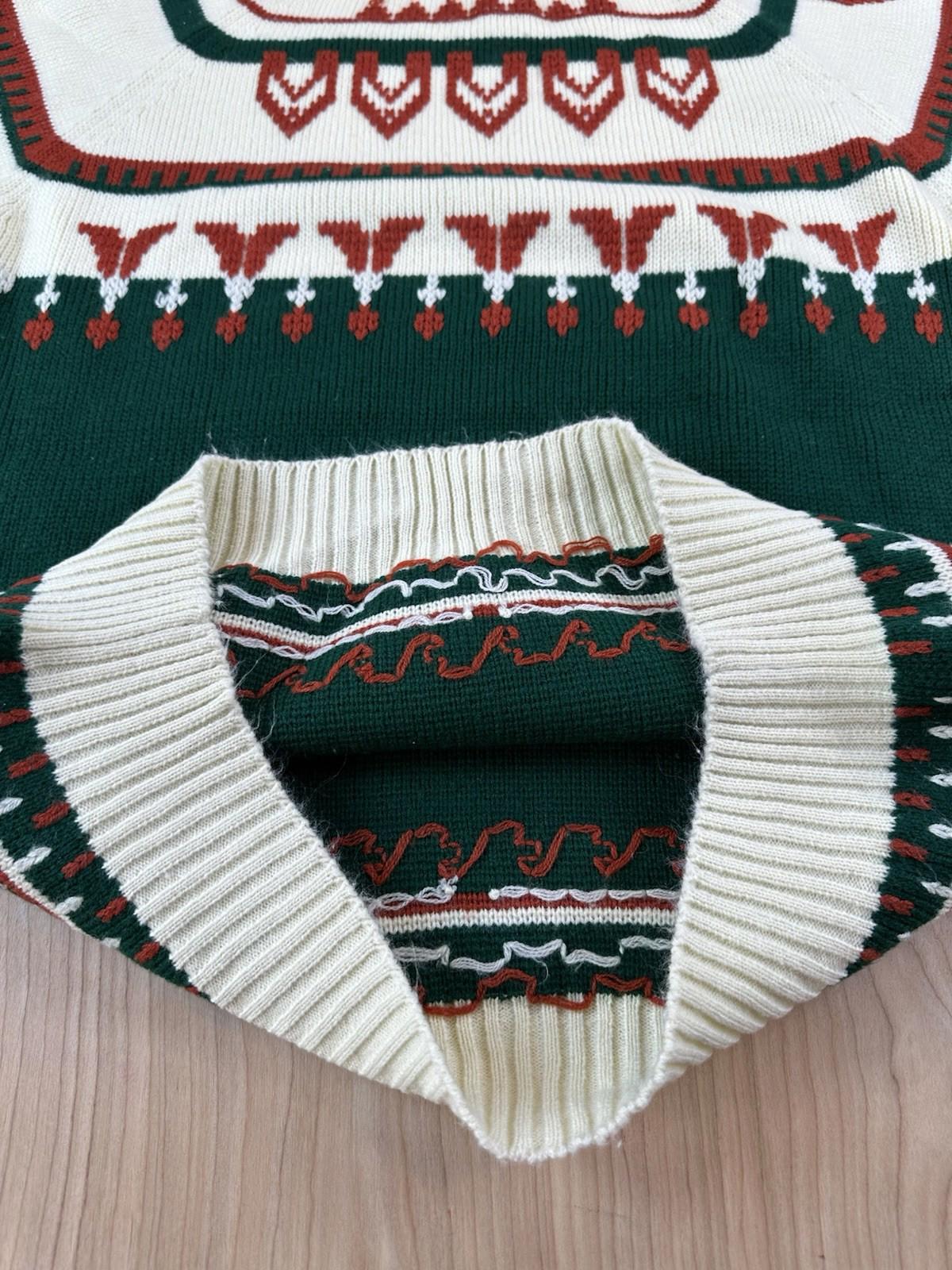 vintage 70's JCPENNY nordic FAIR ISLE fir label SWEATER large PREP gorp core