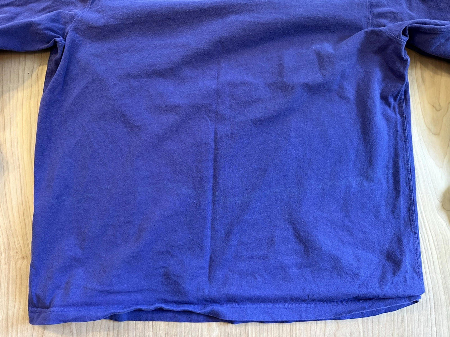 purple long sleeve 90's J CREW oarsman XL T SHIRT pocket t prep sporty COTTON