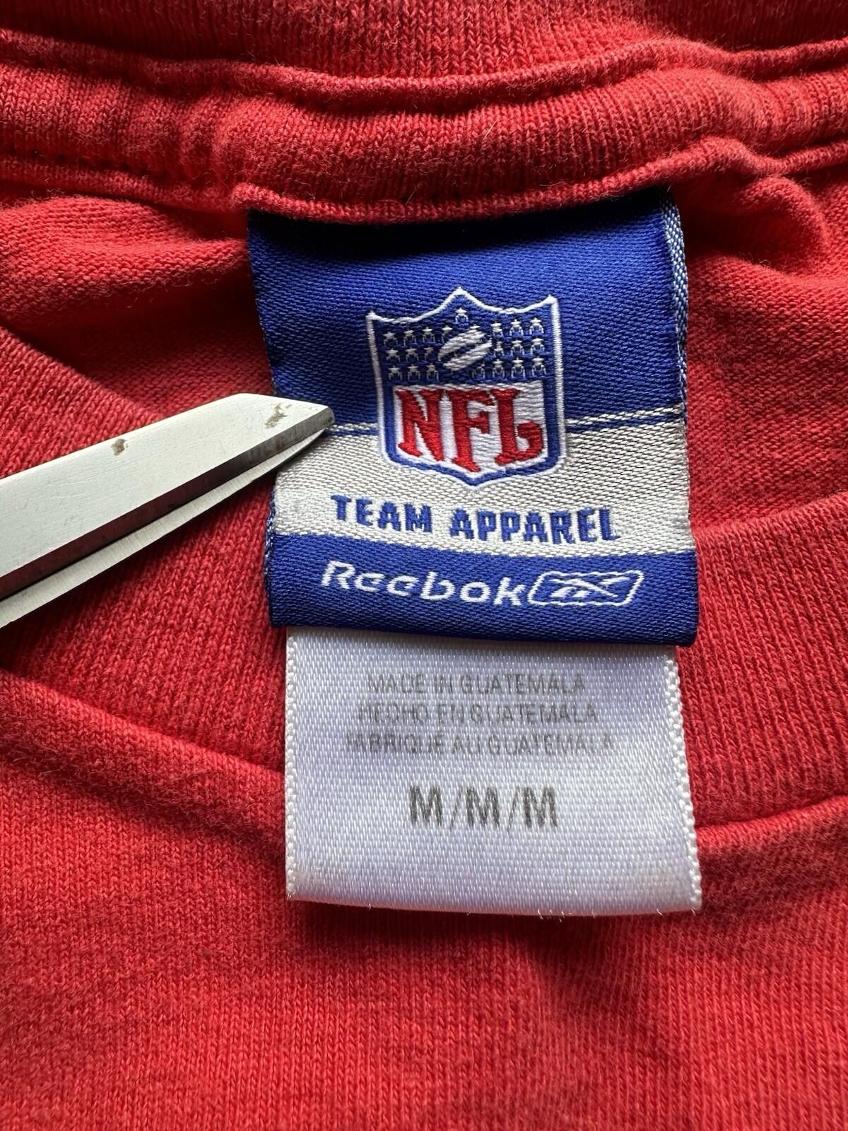 Giants Reebok Team Apparel ON FIELD shirt in red RARE NY MEDIUM football