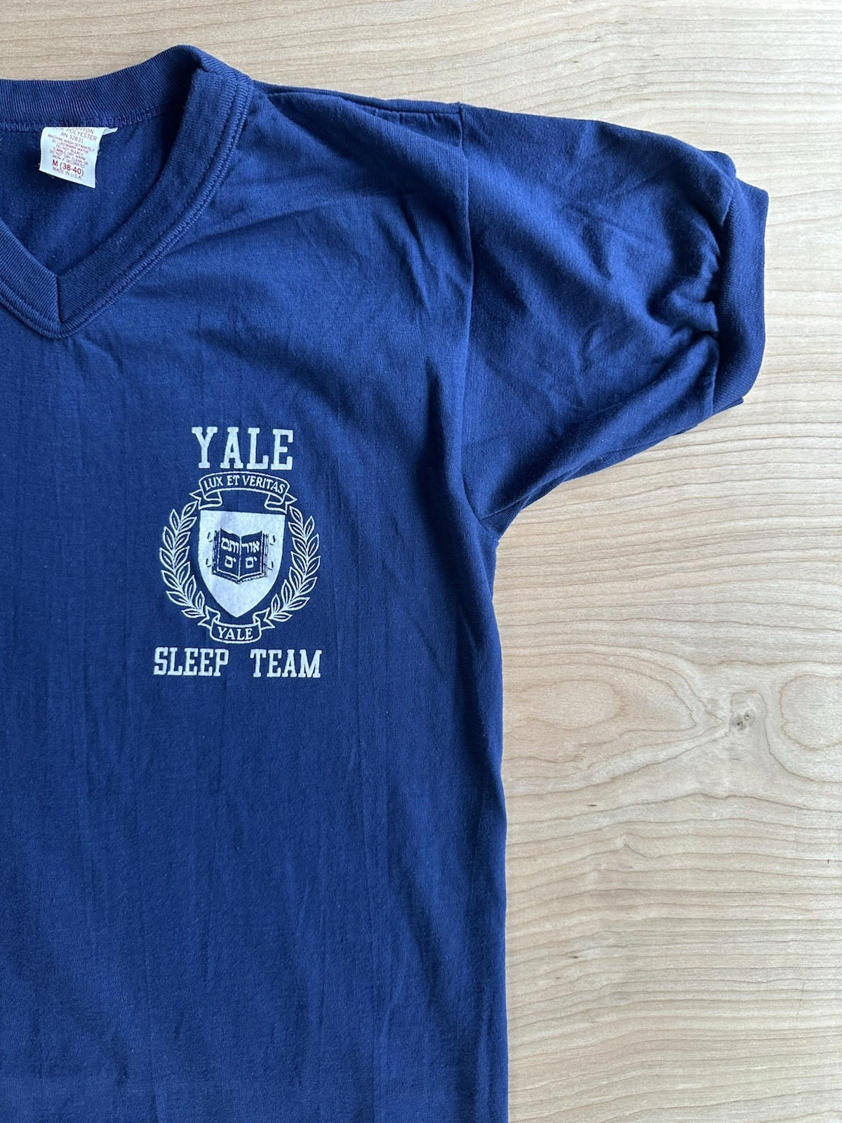 vintage 80's YALE sleep team SLEEP SHIRT medium USA made pajamas preppy