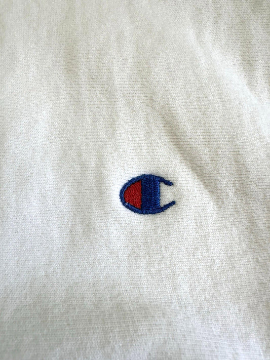 80's vintage reverse weave warmup CHAMPION sweatshirt XXL white clean