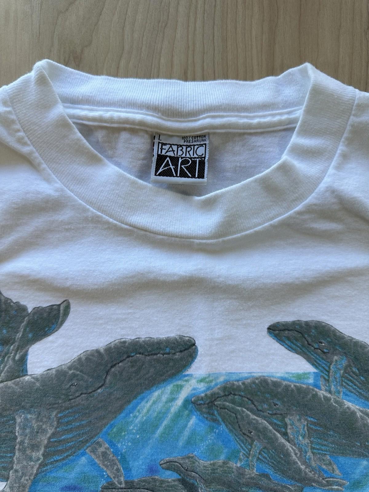 Vintage Fabric Art single stitch T shirt Markus Willis whales Hippie Boho