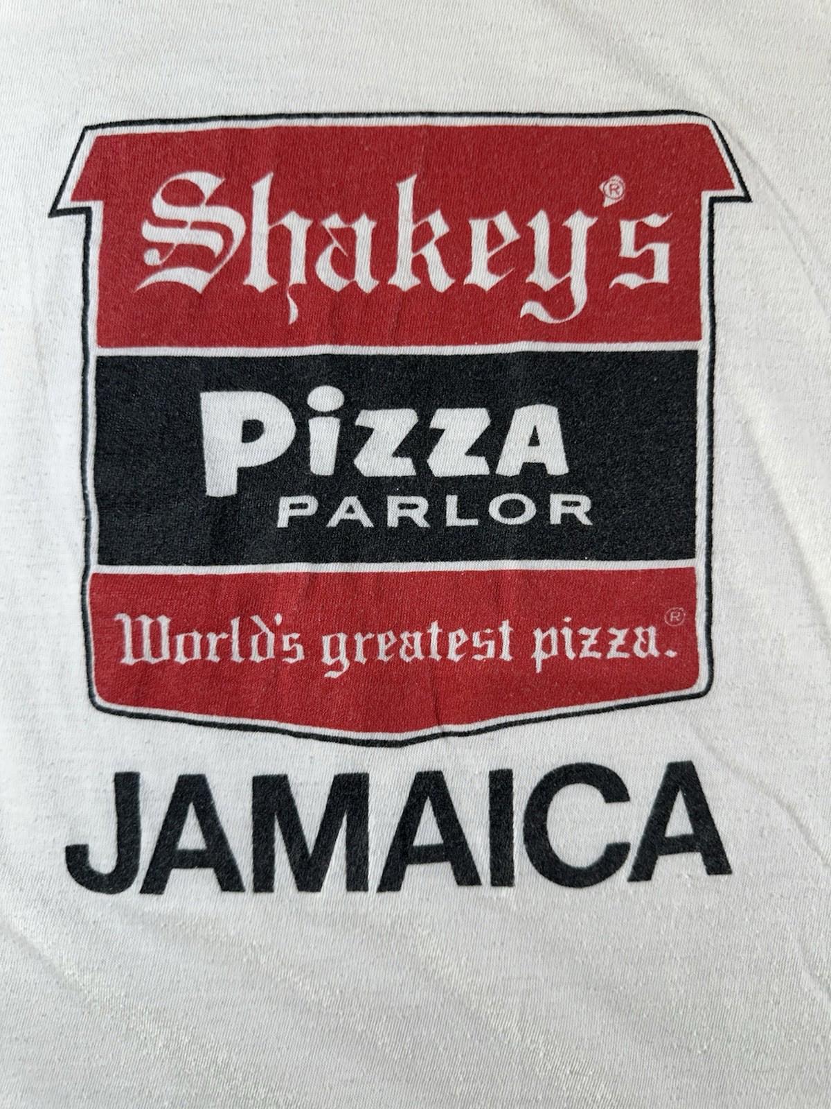 vintage 1970's SHAKEY'S PIZZA JAMAICA t shirt SUN ISLAND single stitch AMAZING