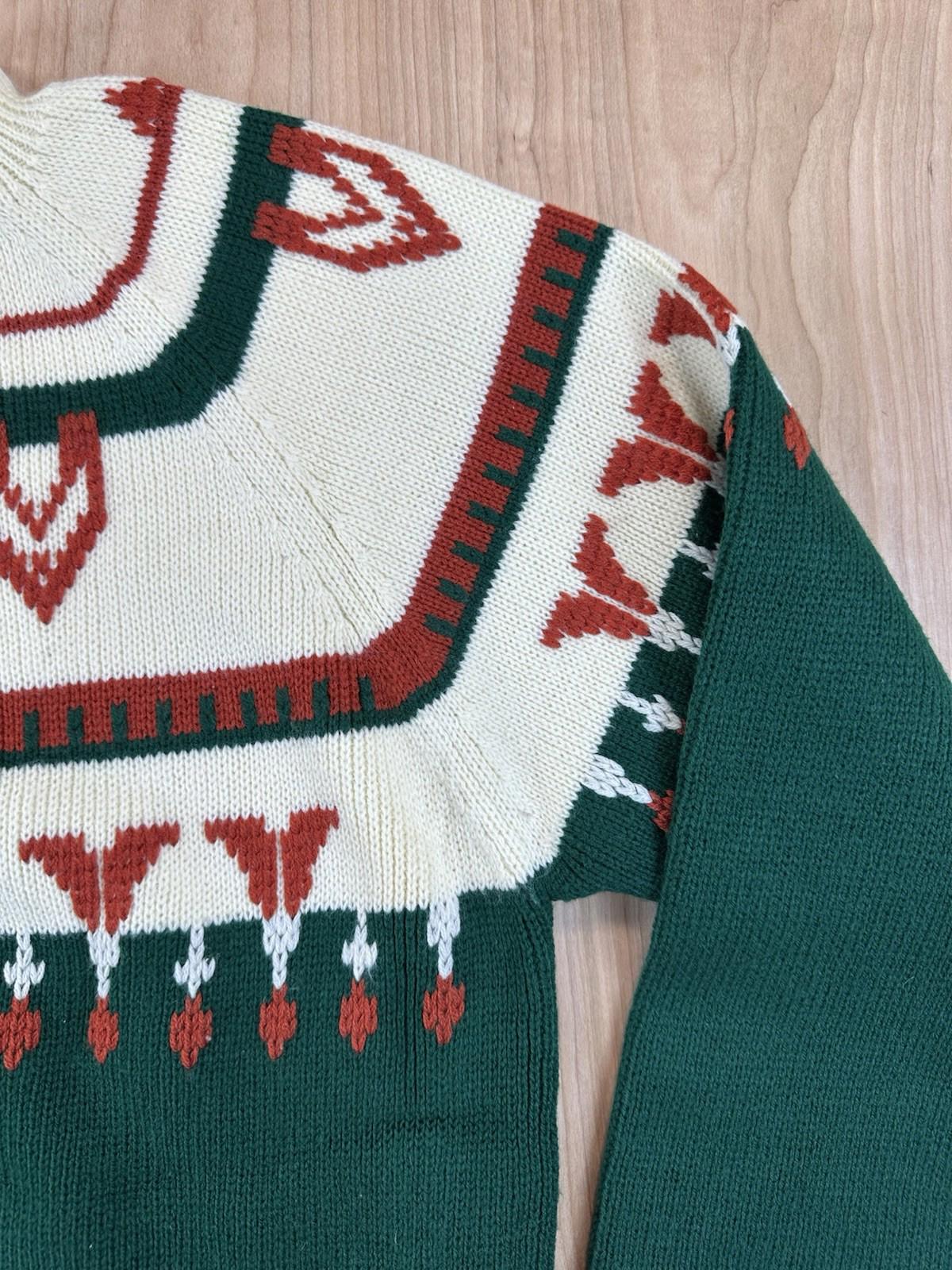 vintage 70's JCPENNY nordic FAIR ISLE fir label SWEATER large PREP gorp core