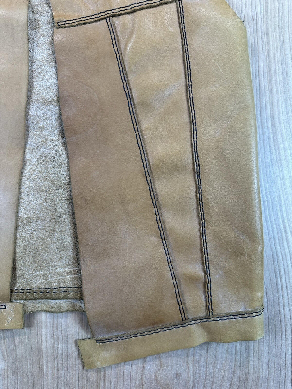 vintage 1970's LEATHER VEST handmade rough BIKER rocker STONER hippy BOHO