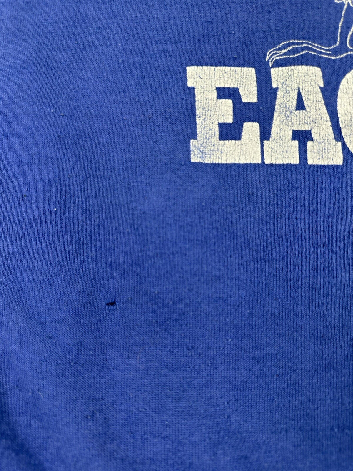 vintage 80's JERZEES hillcrest EAGLES blue RAGLAN SWEATSHIRT xtra large WEAR