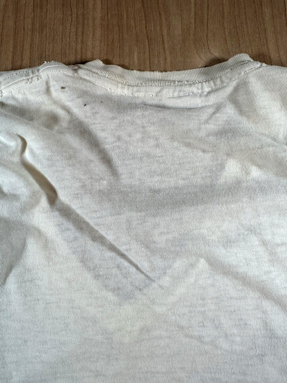 vintage 60's JOCKEY UNDERSHIRT v neck SHREDDED worn PATINA torn MEDIUM j1