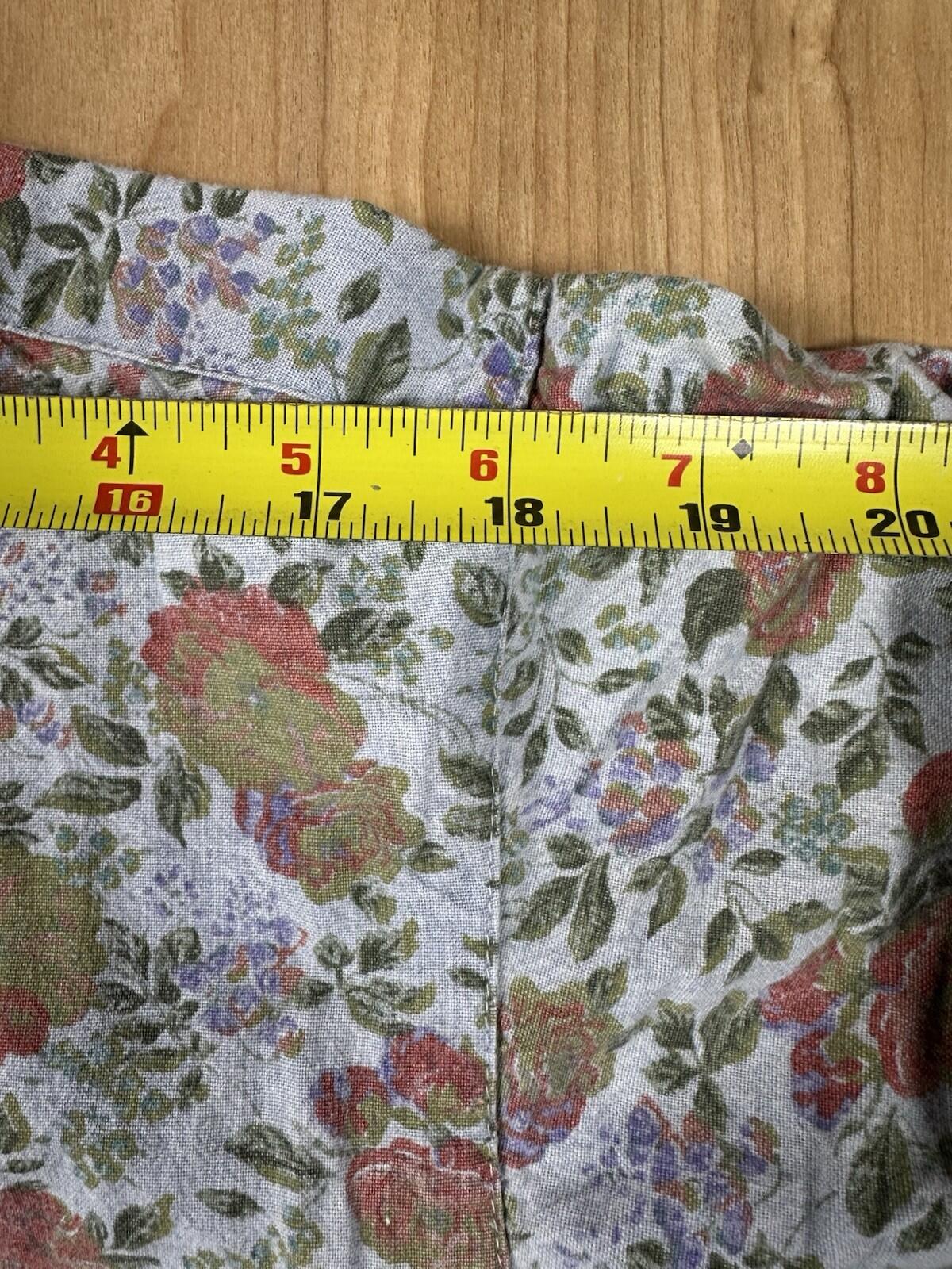 vintage 80's GAP floral blouse BUTTON DOWN cotton SMALL pocket PREPPY country