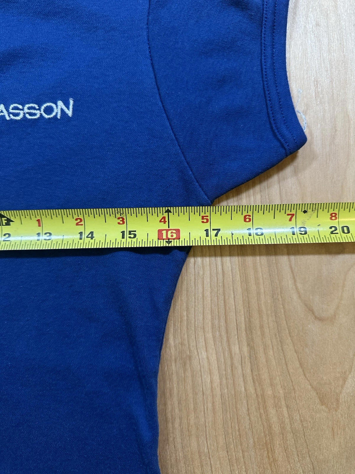 vintage 80's SASSON blue V NECK short sleeve SHIRT medium NEW WAVE valley girl