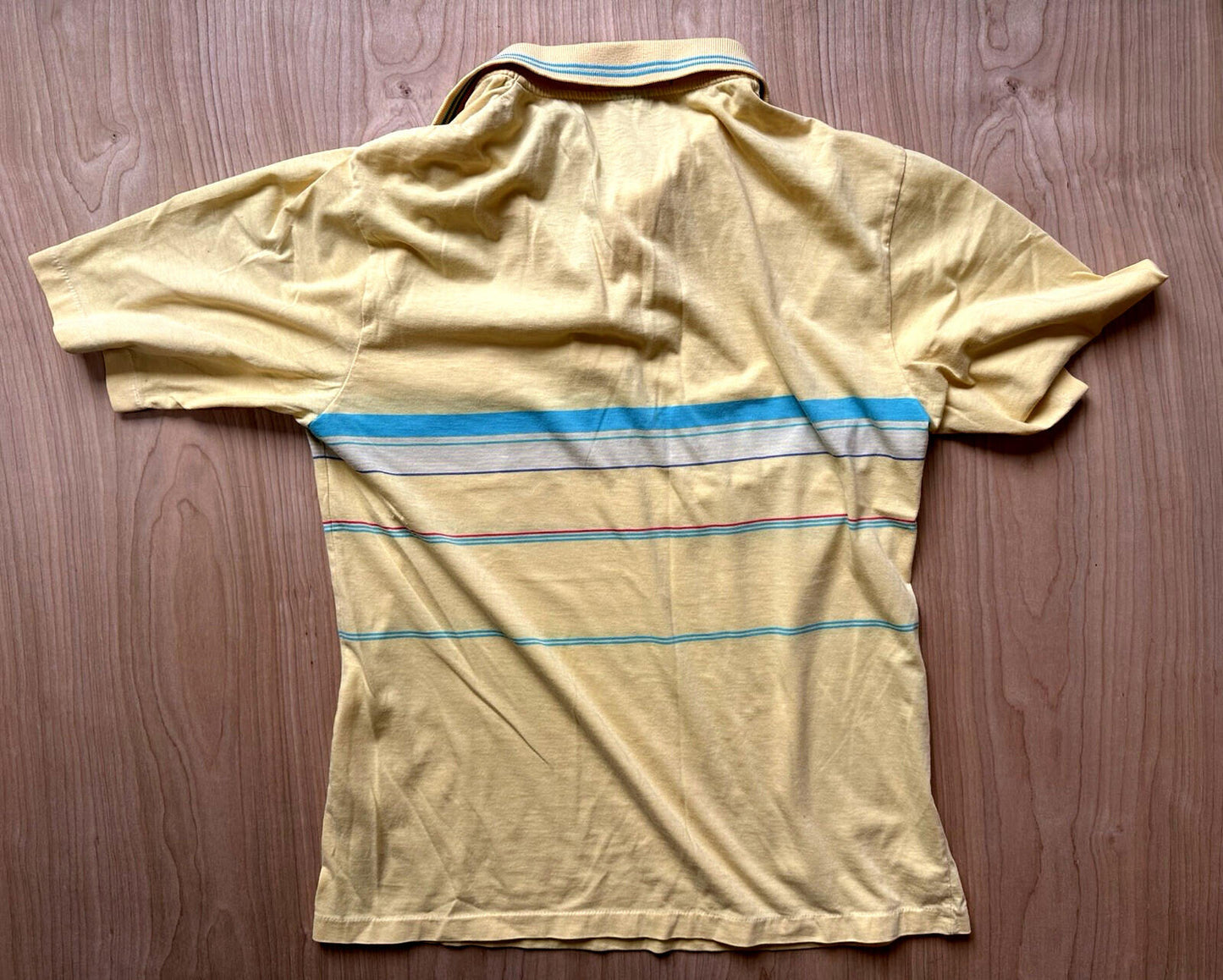 vintage PENGUINE munsingwear POLO pocket YELLOW striped prep golf indie rock