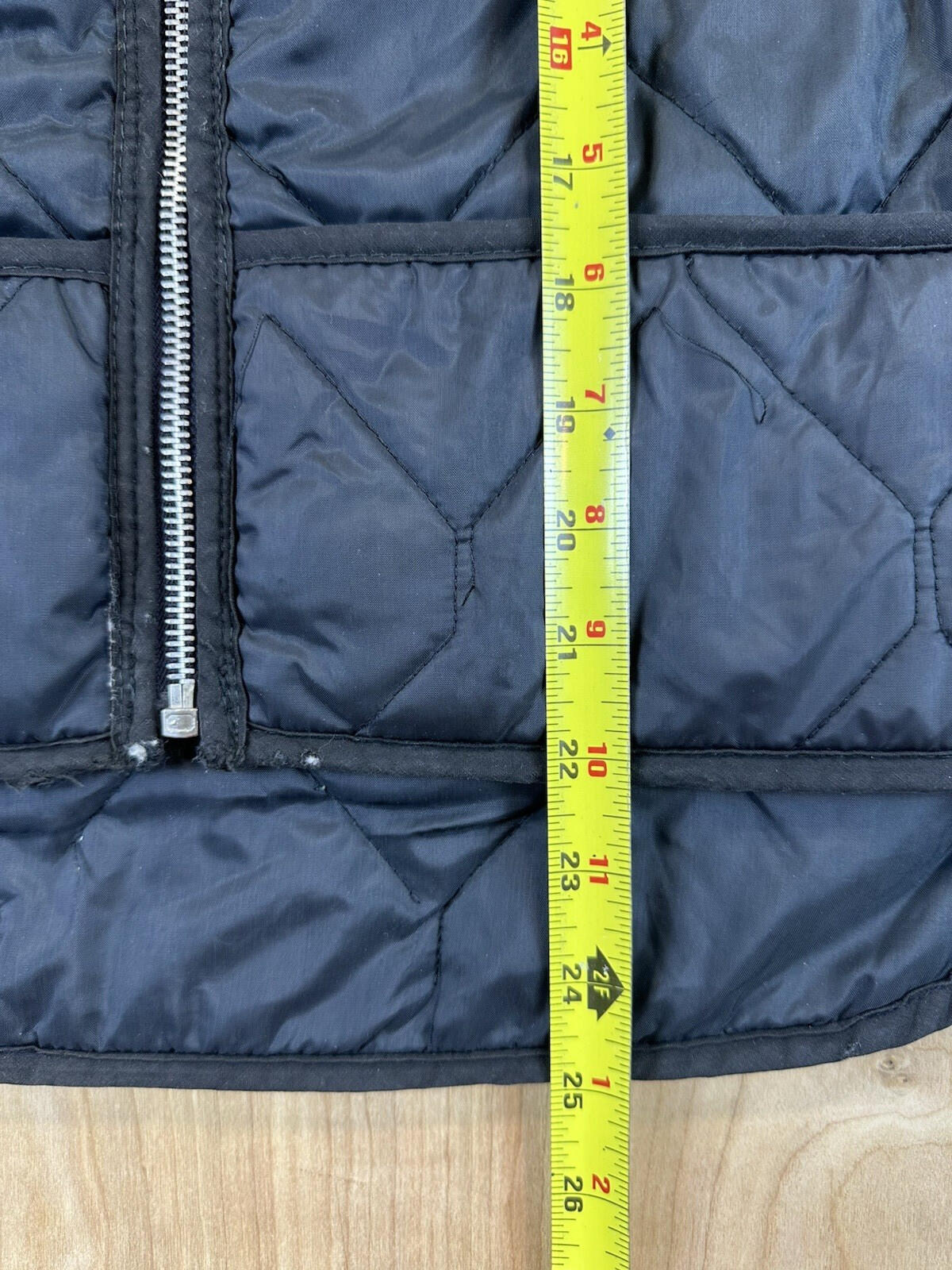 vintage 70's WORK WEAR quilted ZIP UP VEST three pockets MADE IN USA medium