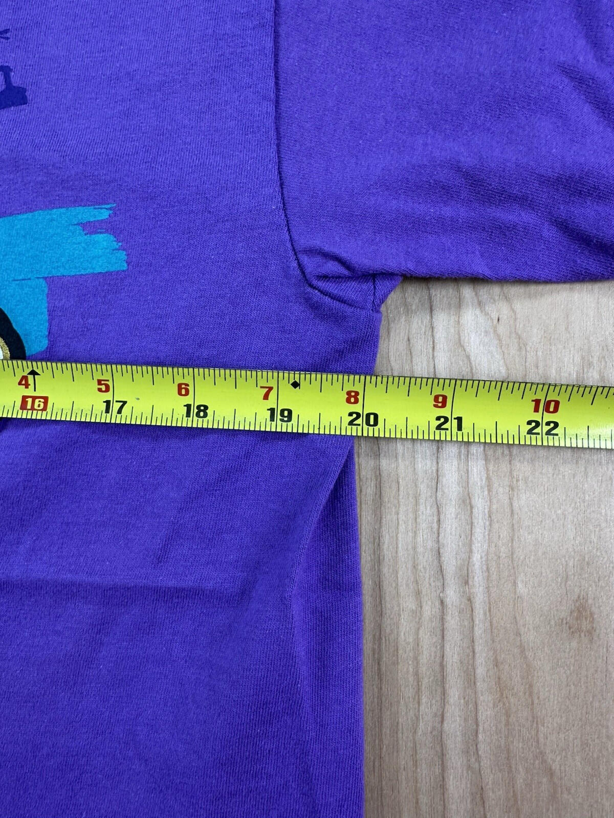 vintage 90's HAAGEN-DAZS ice cream T SHIRT purple COTTON usa made TEAL size LARG