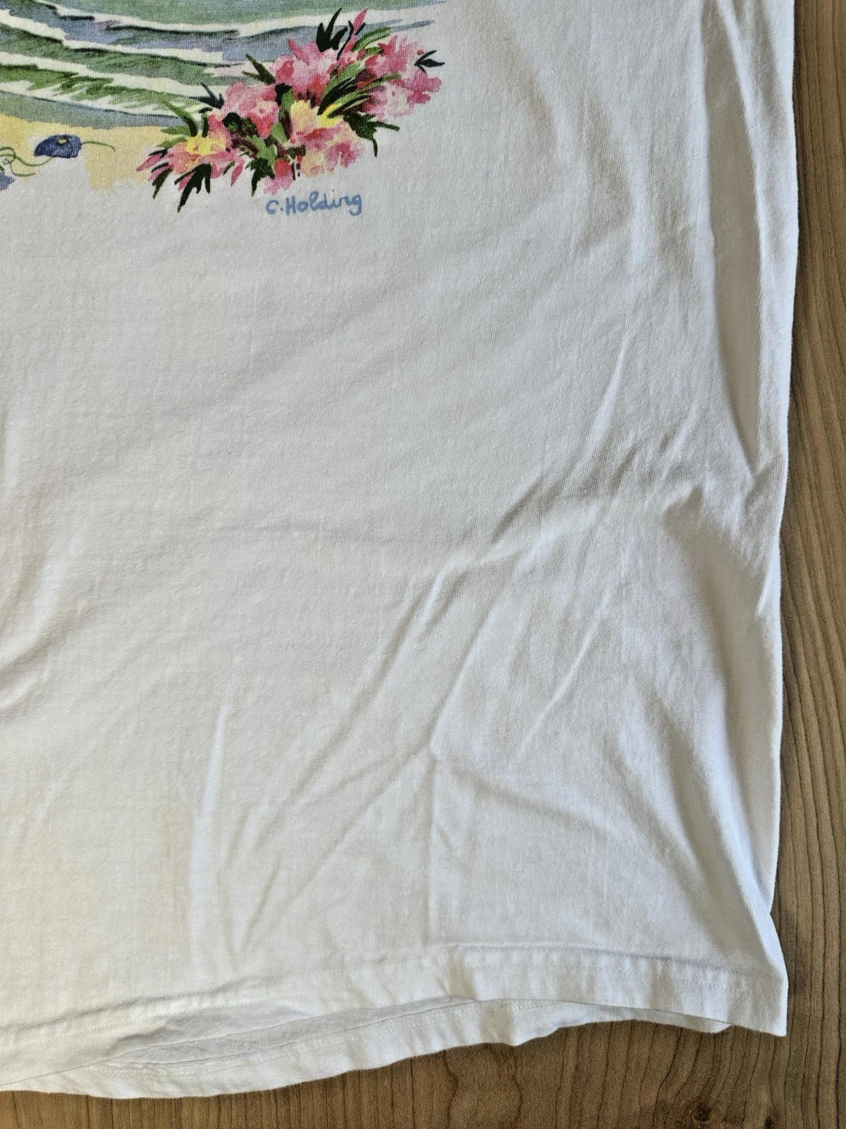 vintage BERMUDA horseshoe bay T SHIRT white XTRA LARGE beefy t !TOP SHIRT ALERT!