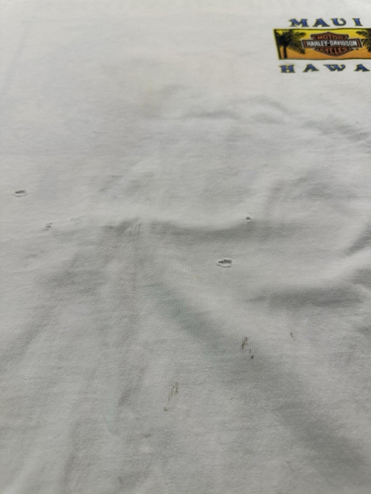 vintage 90's HARLEY DAVIDSON T SHIRT maui HAWAII made in USA shredded