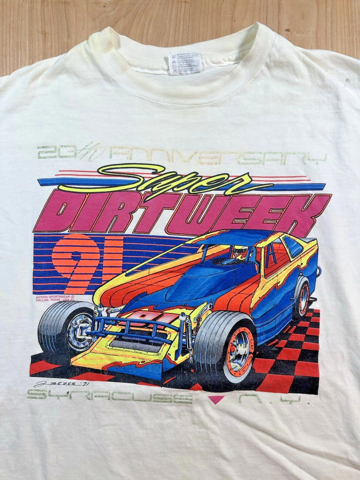 vintage SUPER DIRT WEEK 1991 t shirt HOT ROD funny car MILLER XXL hanes beefy t