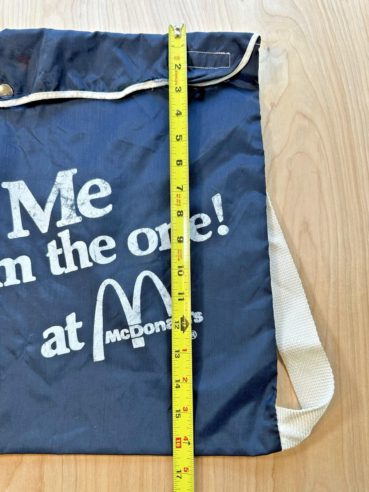 Vintage McDONALDS Nylon PROMO Backpack Bag Navy Blue ☆ Me I'm the One!