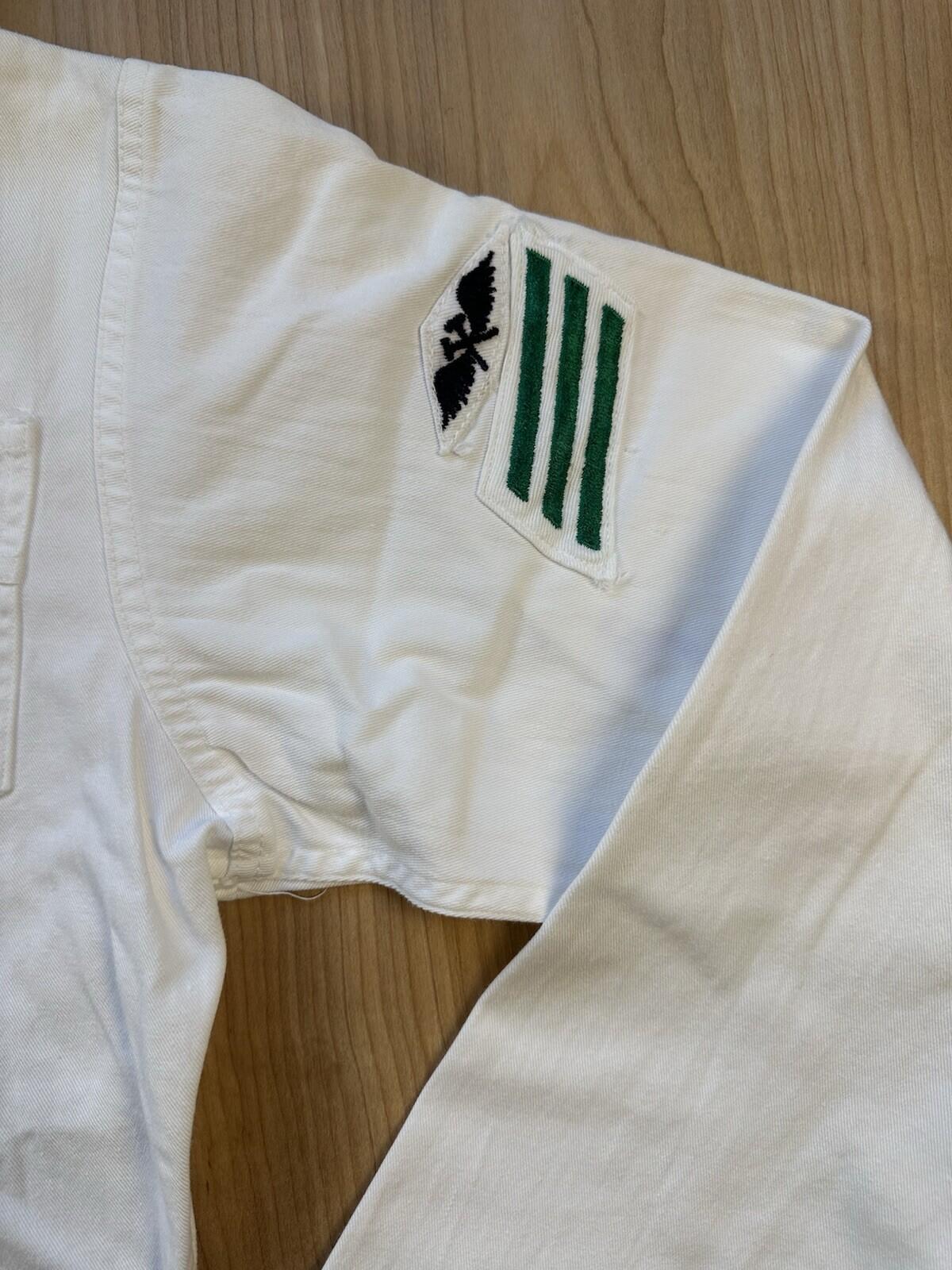vintage 60's NAVY CRACKERJACK top VIETNAM usn WHITE small SEAFARER