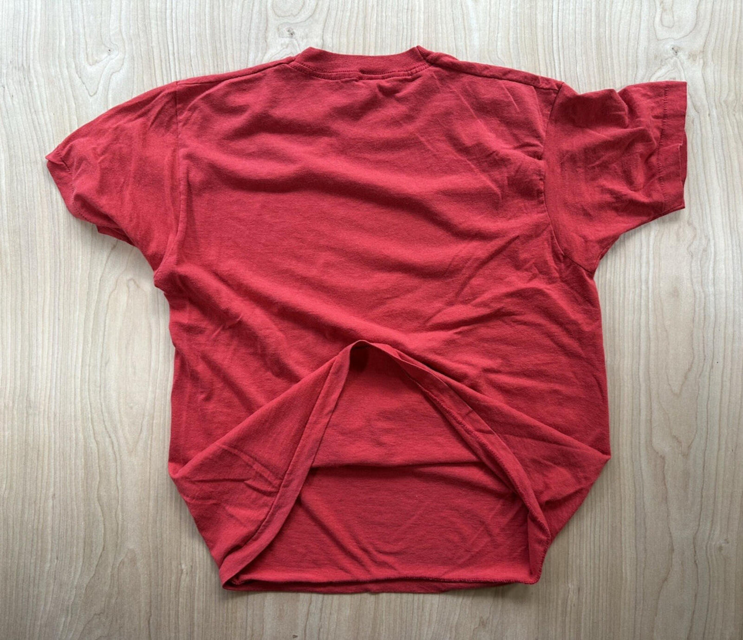 vintage 1980's CAMP T SHIRT screen stars DEERFOOT LODGE  3000-12 red shirt large