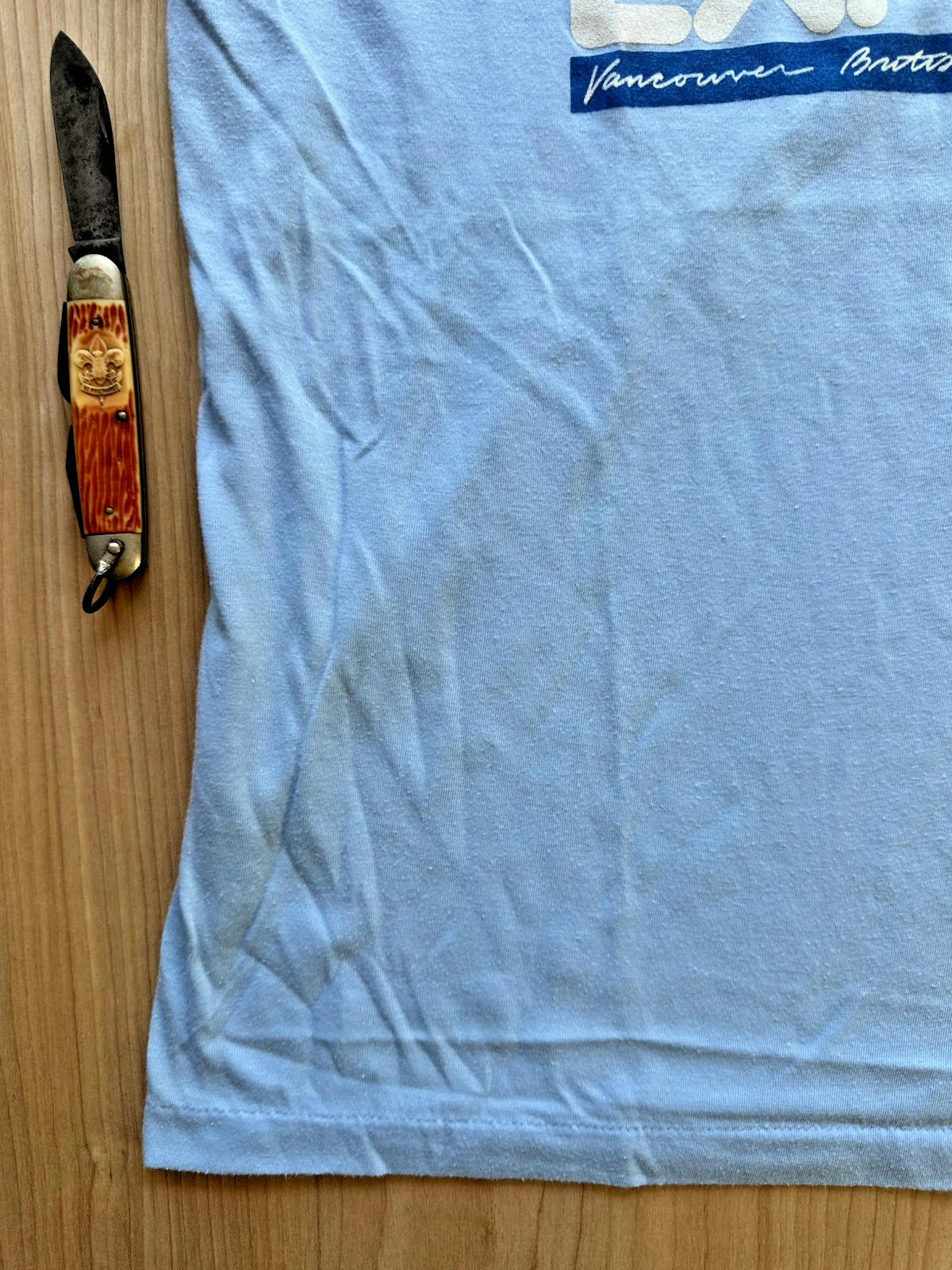 vintage 1986 WORLD EXPO t shirt VANCOUVER B.C. blue SINGLE STITCH official M/L