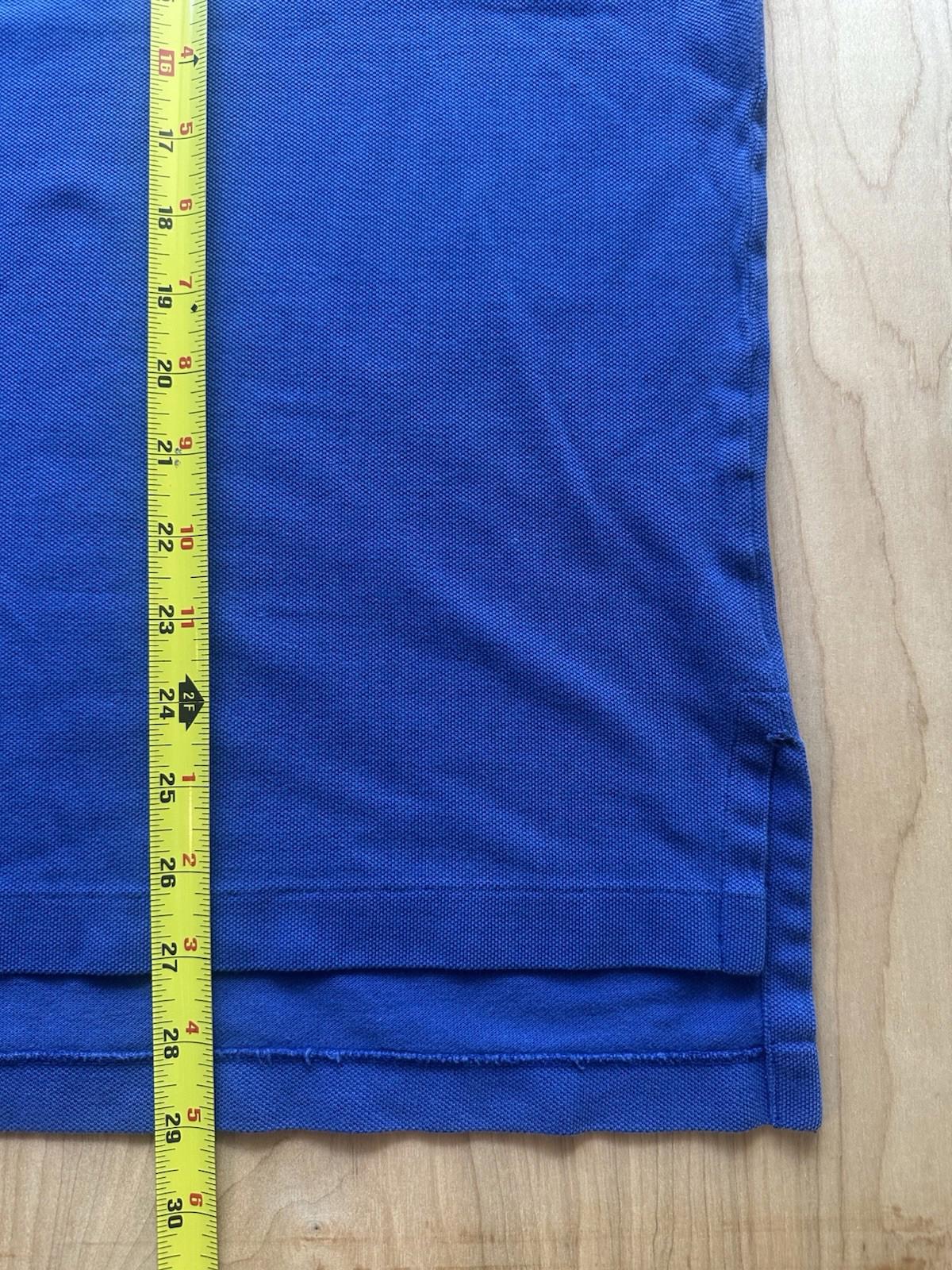 vintage 90's POLO shirt RALPH LAUREN blue pique WORN faded BROKEN IN soft
