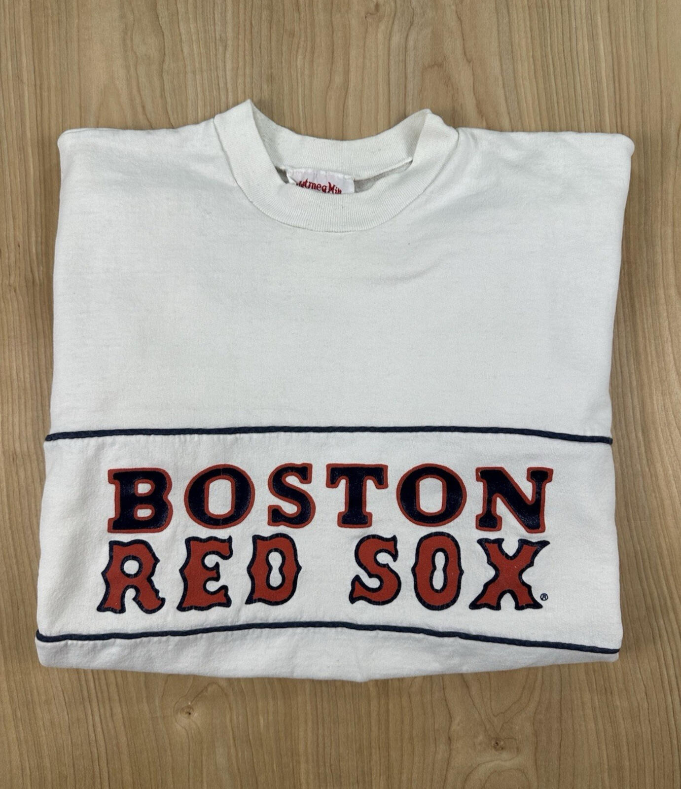vintage 90's BOSTON RED SOX nutmeg mills SWEATSHIRT made in USA xtra large