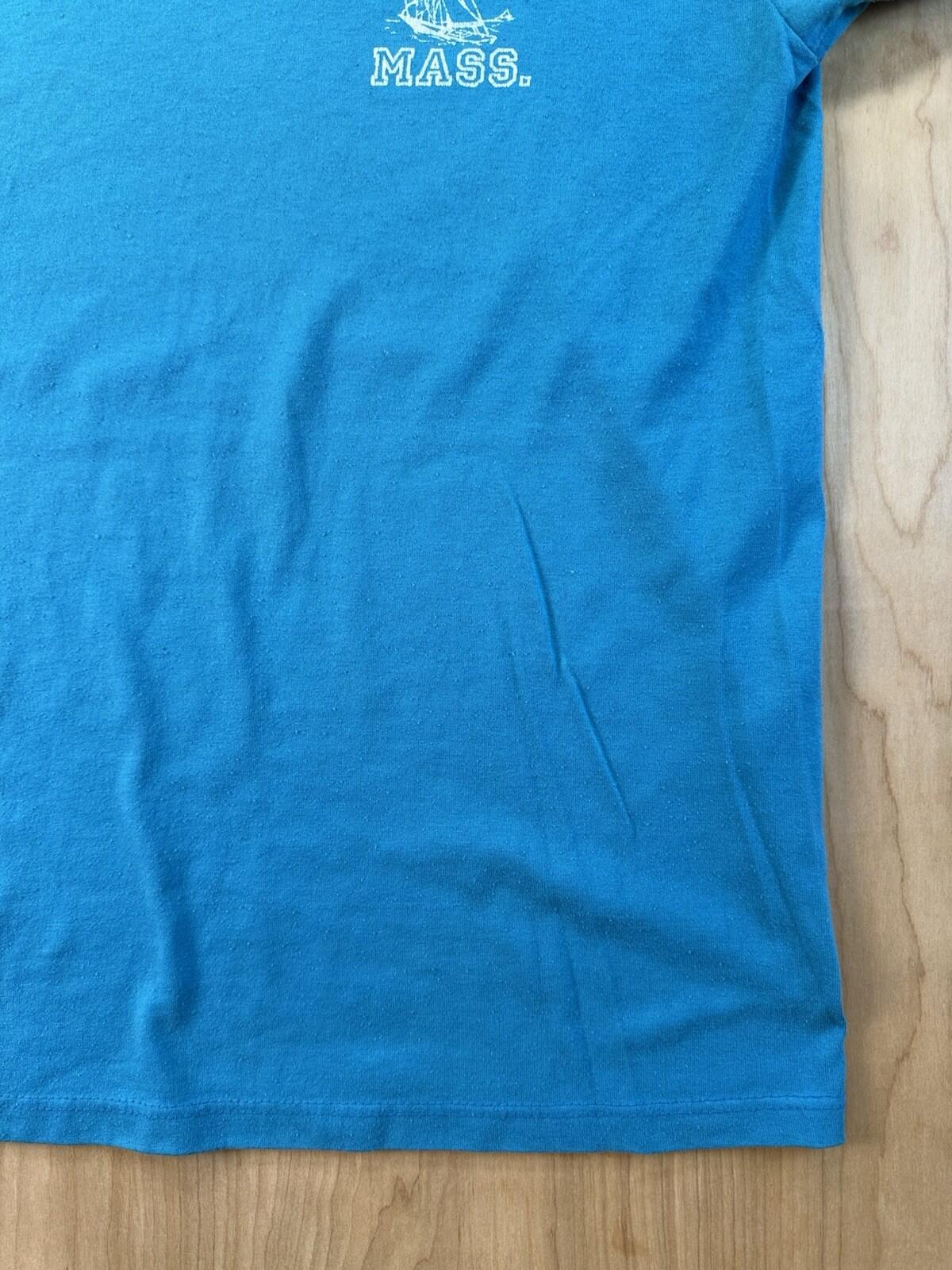 vintage 1987 CAPE COD MASS. t shirt SAILING sailboat PREPPY size LARGE teal