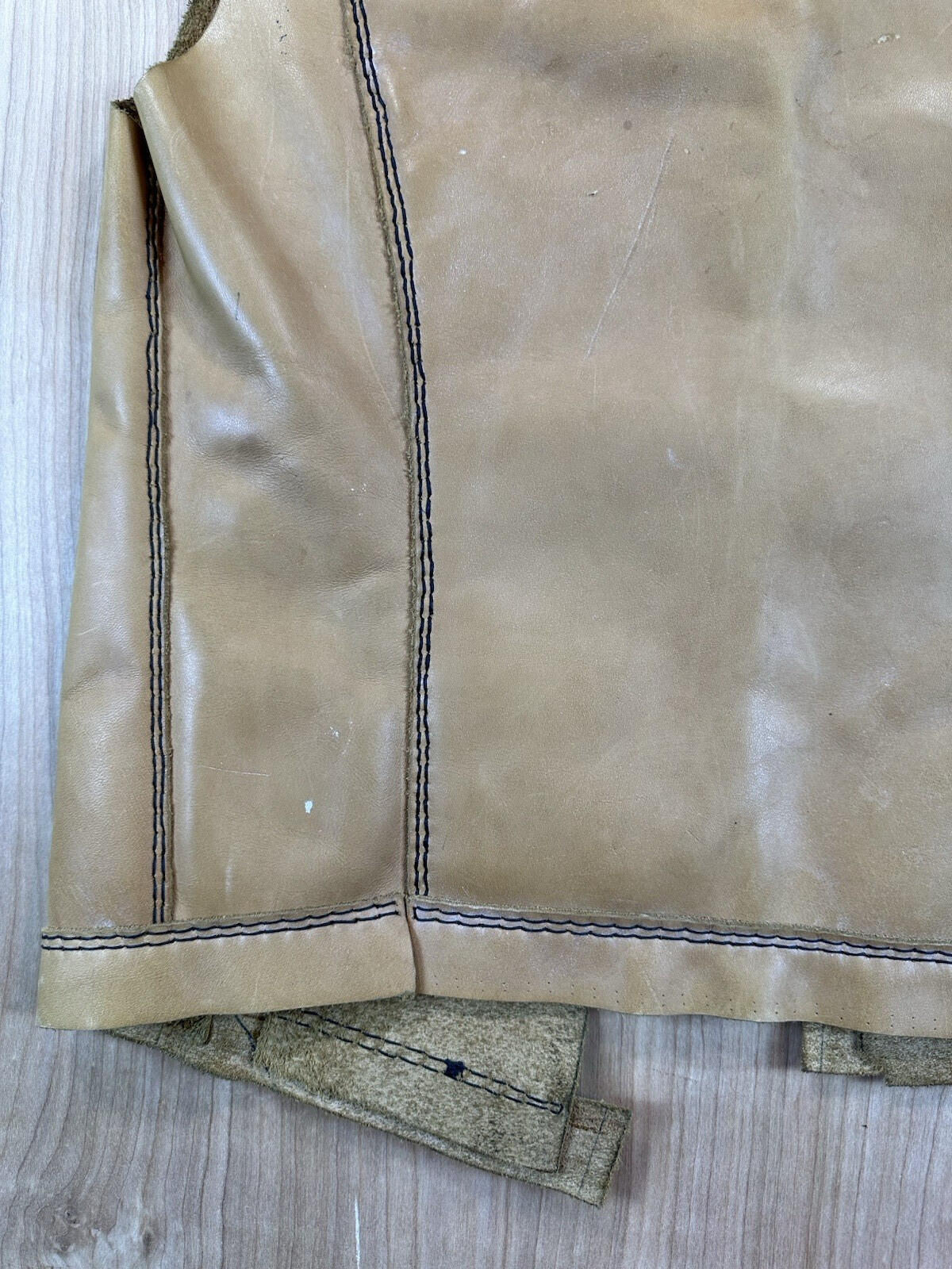 vintage 1970's LEATHER VEST handmade rough BIKER rocker STONER hippy BOHO