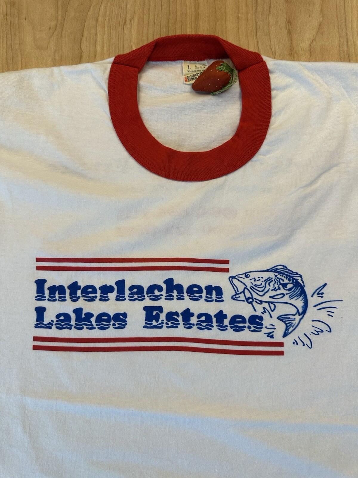 vintage 80's LARGE MOUTH BASS ringer T shirt SCREEN STARS large MADE IN USA
