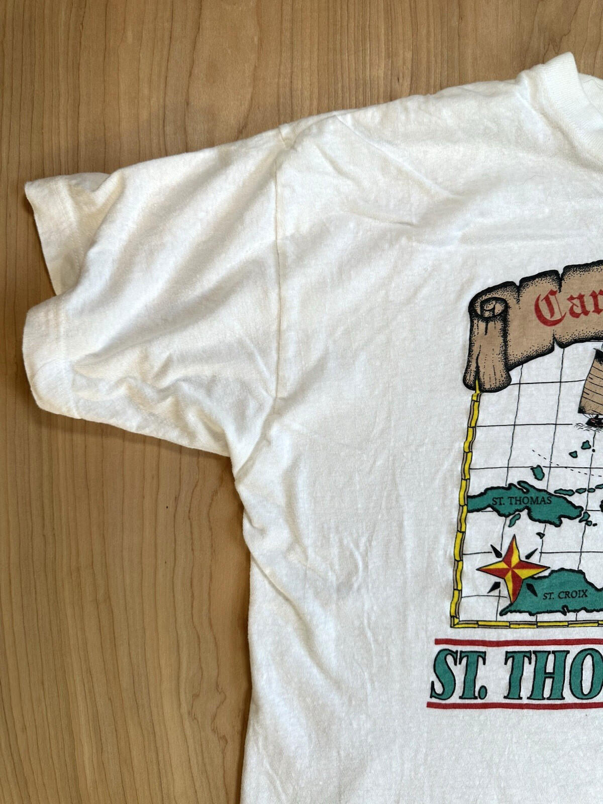 vintage CARIBBEAN TOUR shirt U.S. VIRGIN ISLANDS sailing PREP nautical