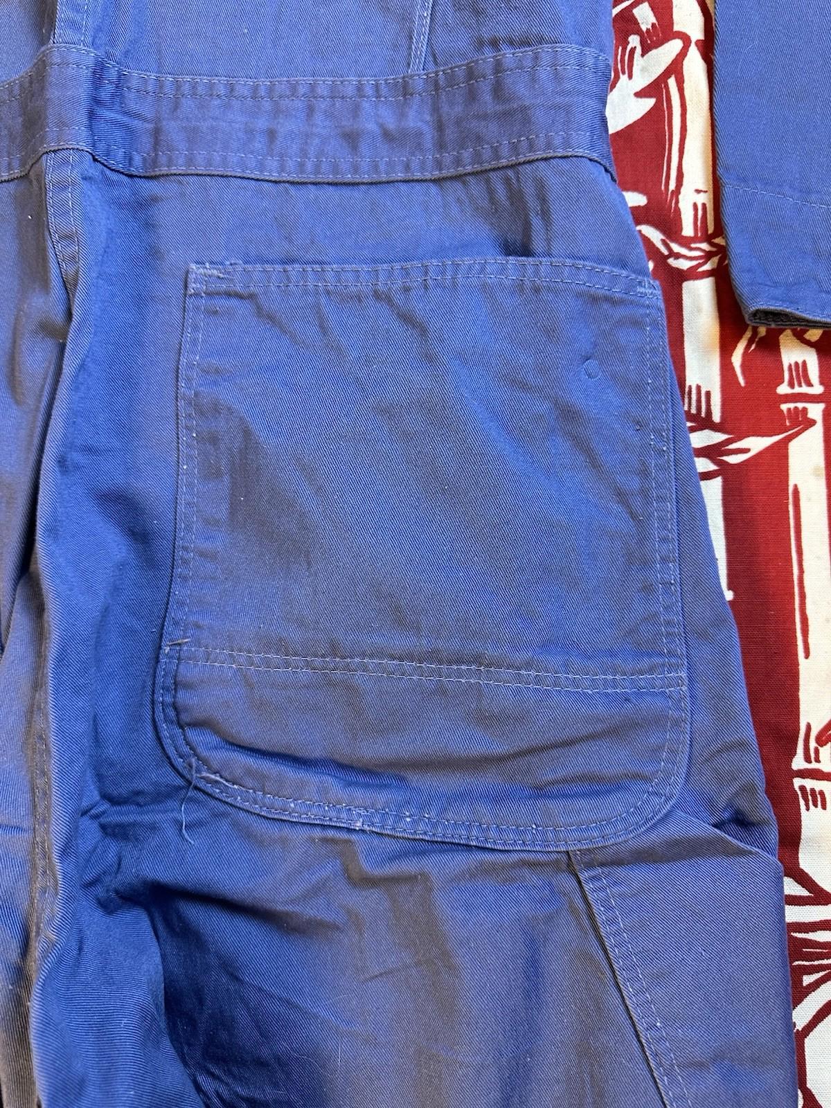 vintage 1960's SEARS ONE PIECE SUIT coveralls SMALL/MED never worn or washed BLU