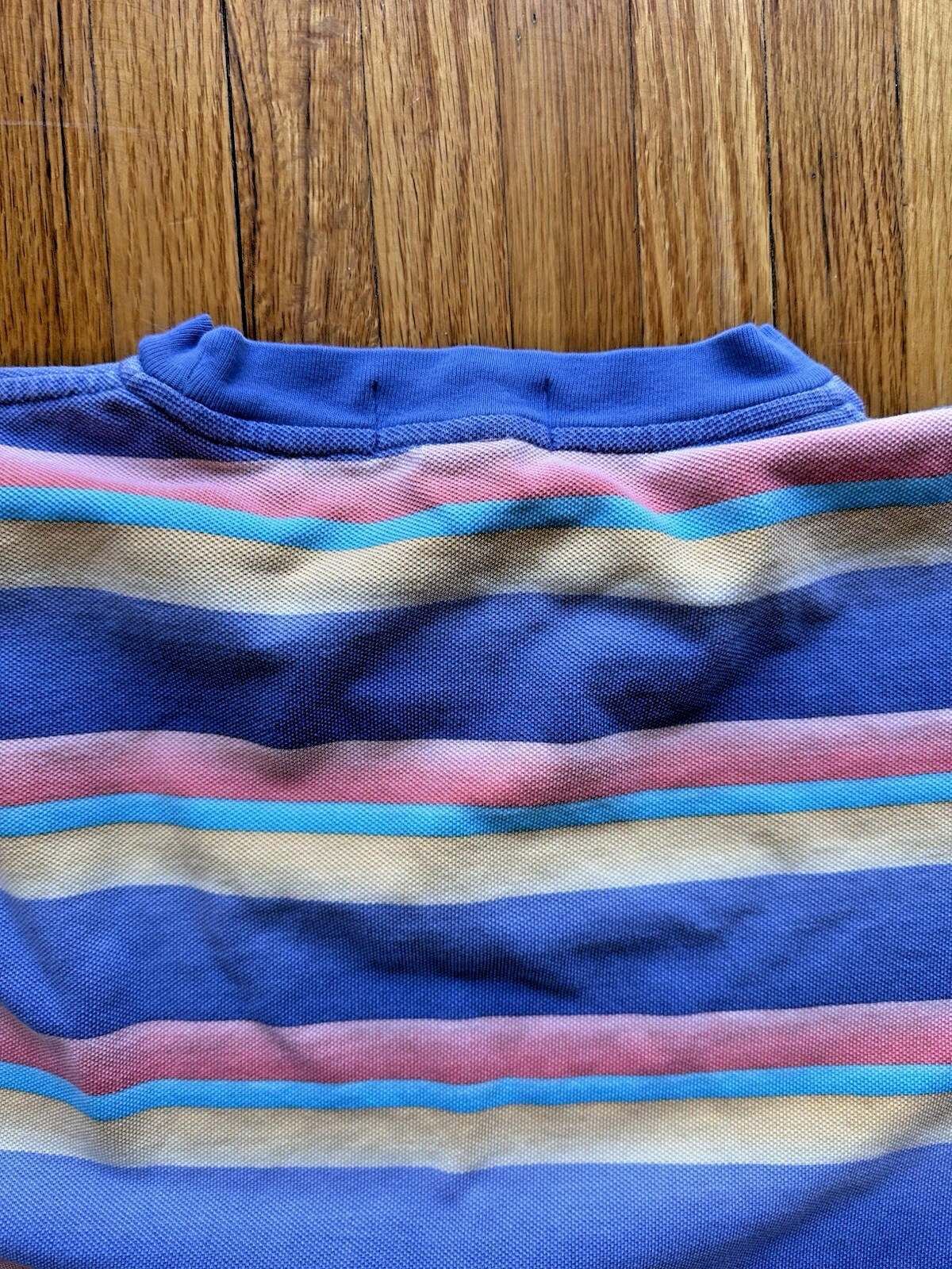 vintage HUNT CLUB faded striped crew neck SHIRT size LARGE 90'S jc penny