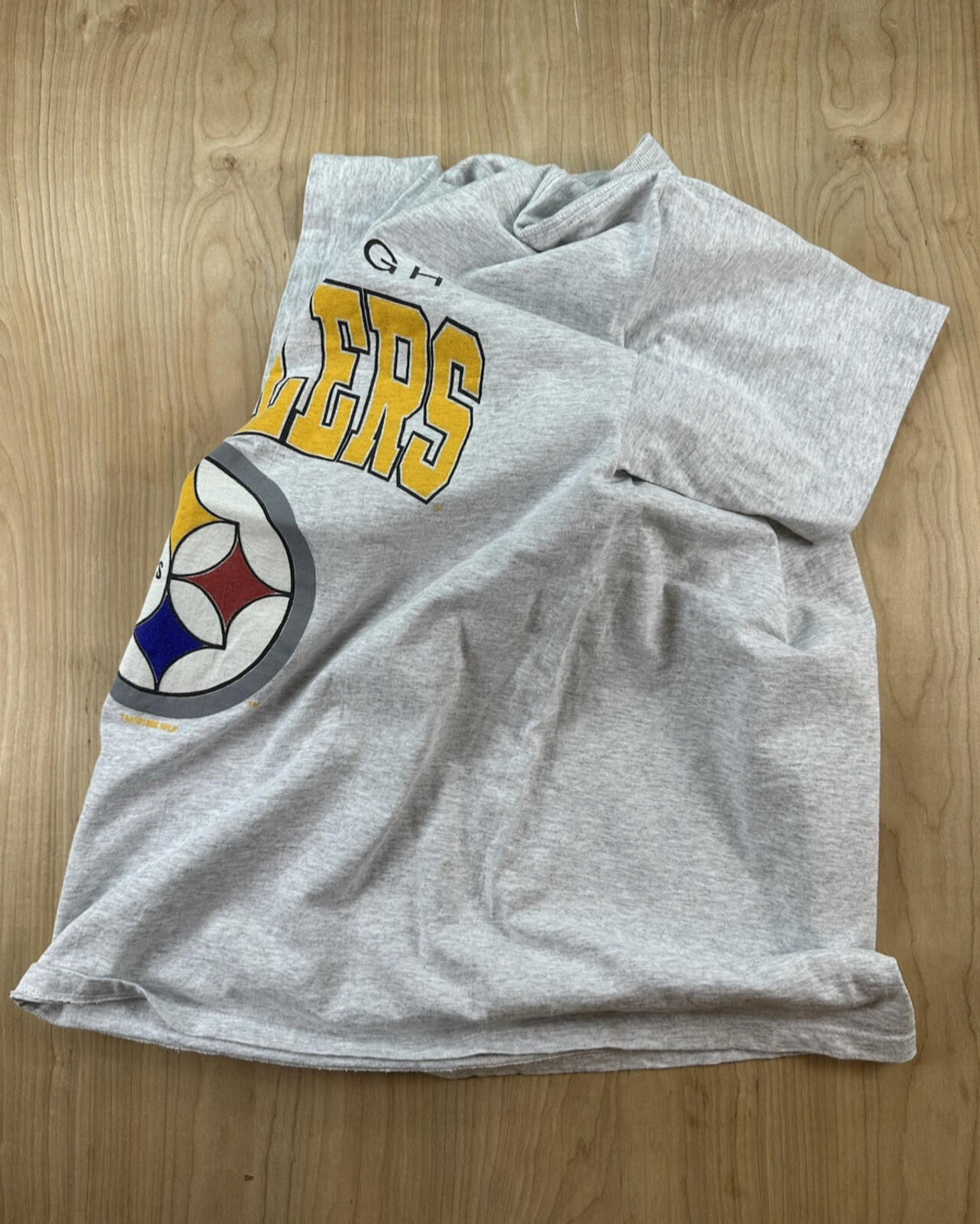 vintage 95 Pittsburgh STEELERS T SHIRT heavy duty all COTTON MILLER T usa made L