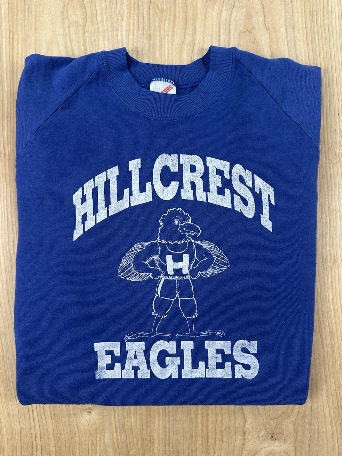 vintage 80's JERZEES hillcrest EAGLES blue RAGLAN SWEATSHIRT xtra large WEAR