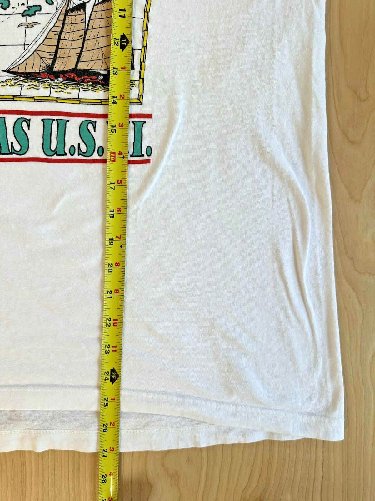 vintage CARIBBEAN TOUR shirt U.S. VIRGIN ISLANDS sailing PREP nautical