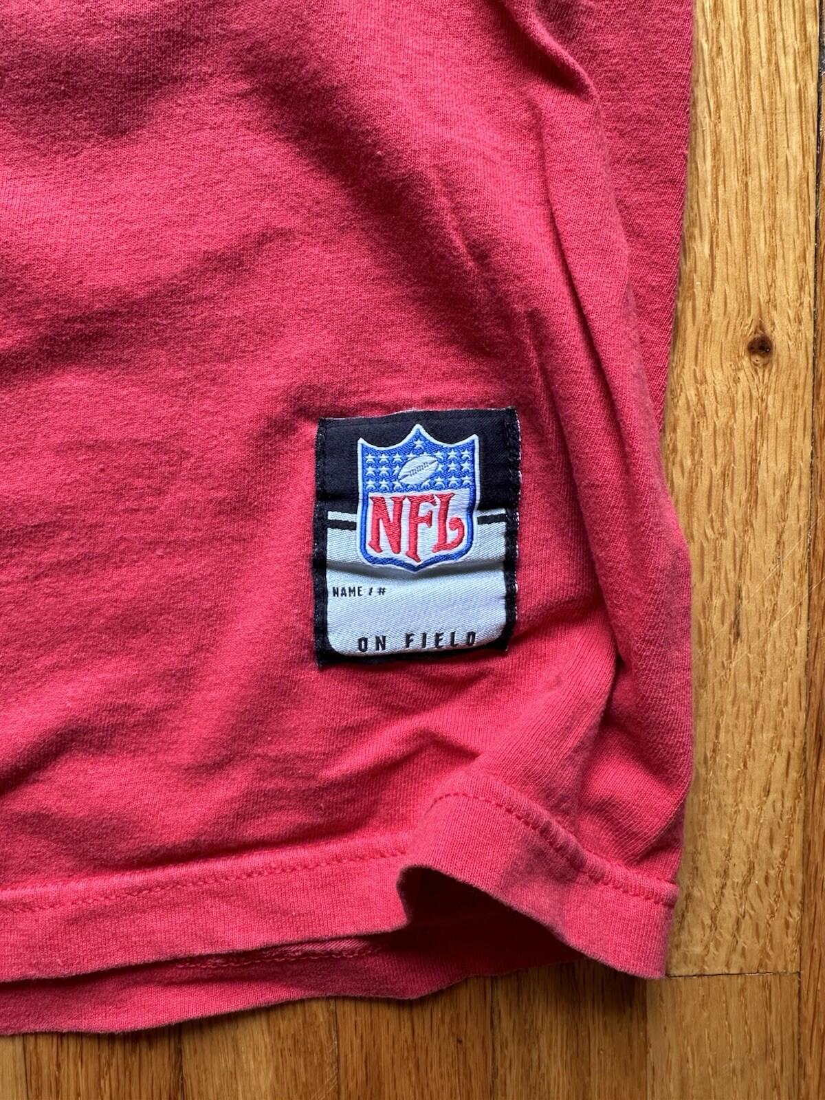 Giants Reebok Team Apparel ON FIELD shirt in red RARE NY MEDIUM football