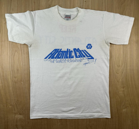 vintage 80's ATLANTIC CITY t shirt KEEP A.C. CLEAN size MEDIUM new jersey