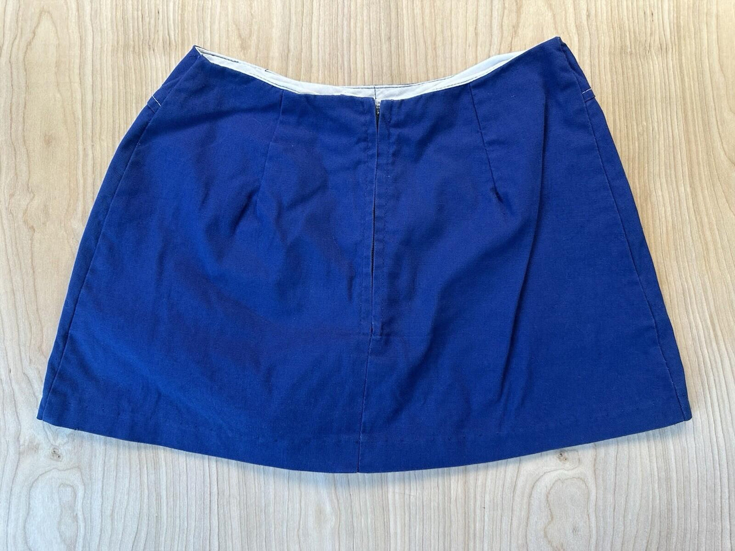 vintage 80's NAUTICAL blue ANCHOR embroidered SKORT/MINI DRESS 25" waist