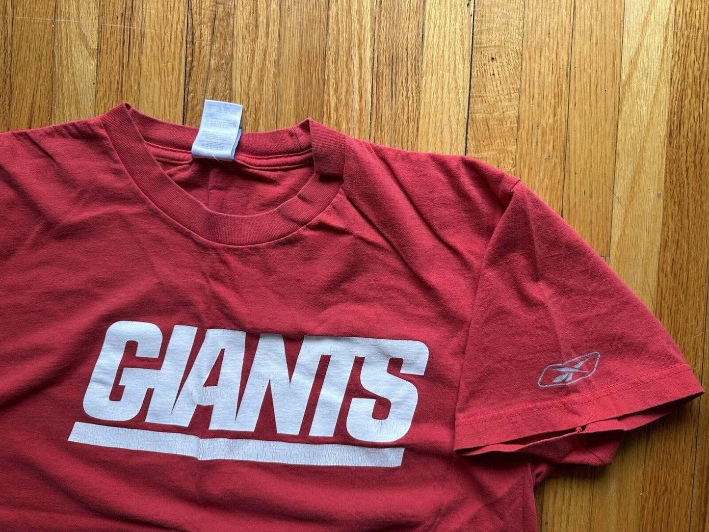 Giants Reebok Team Apparel ON FIELD shirt in red RARE NY MEDIUM football