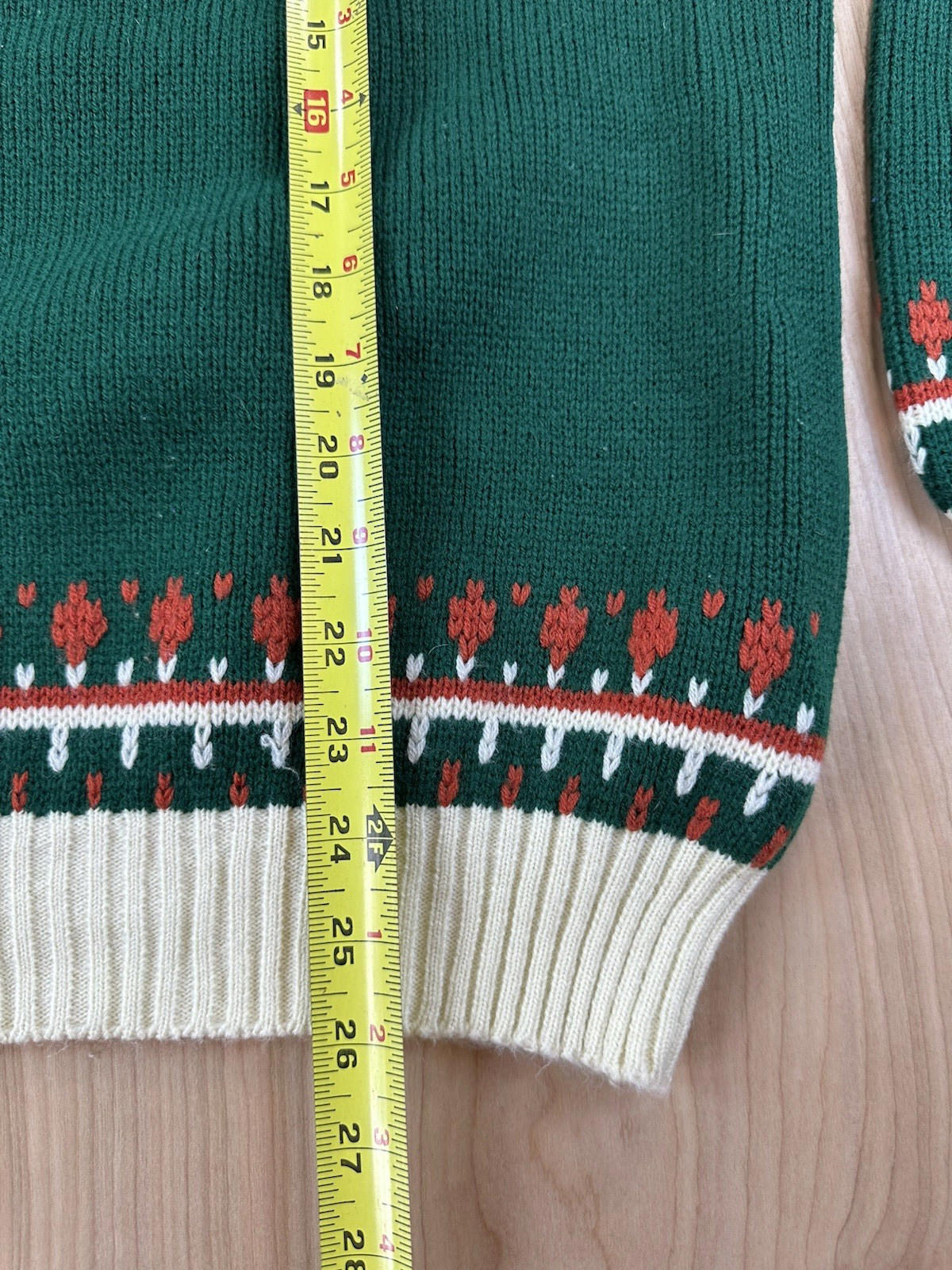 vintage 70's JCPENNY nordic FAIR ISLE fir label SWEATER large PREP gorp core