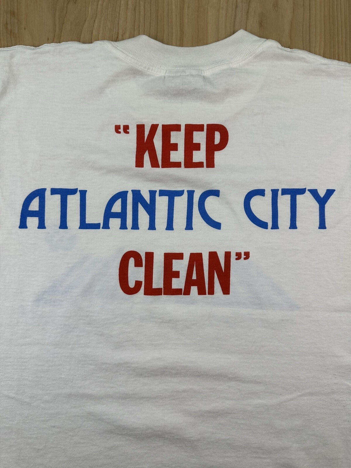 vintage 80's ATLANTIC CITY t shirt KEEP A.C. CLEAN size MEDIUM new jersey