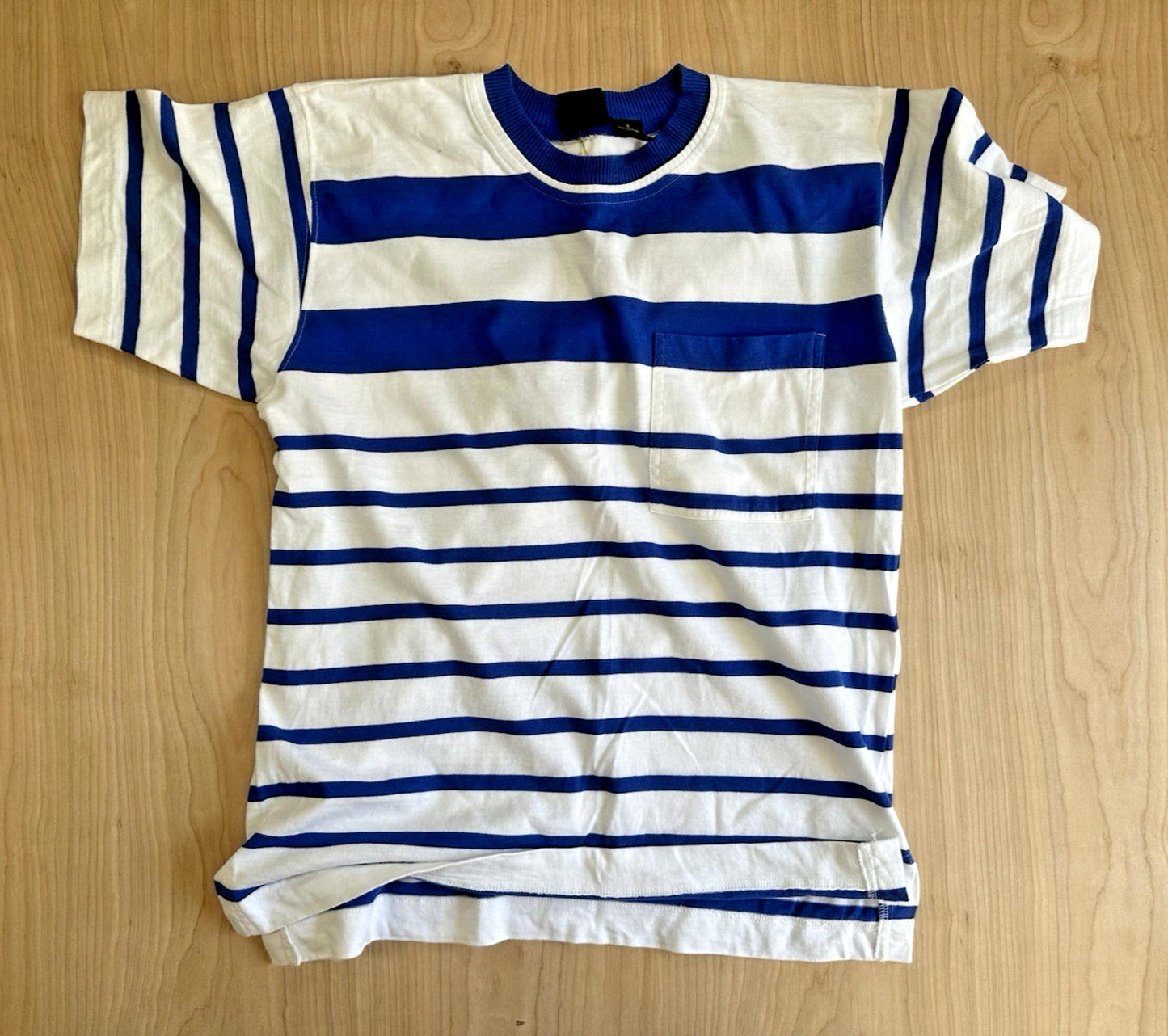 1980's liz clairborne sailor stripe tee 100% cotton preppy nautical small