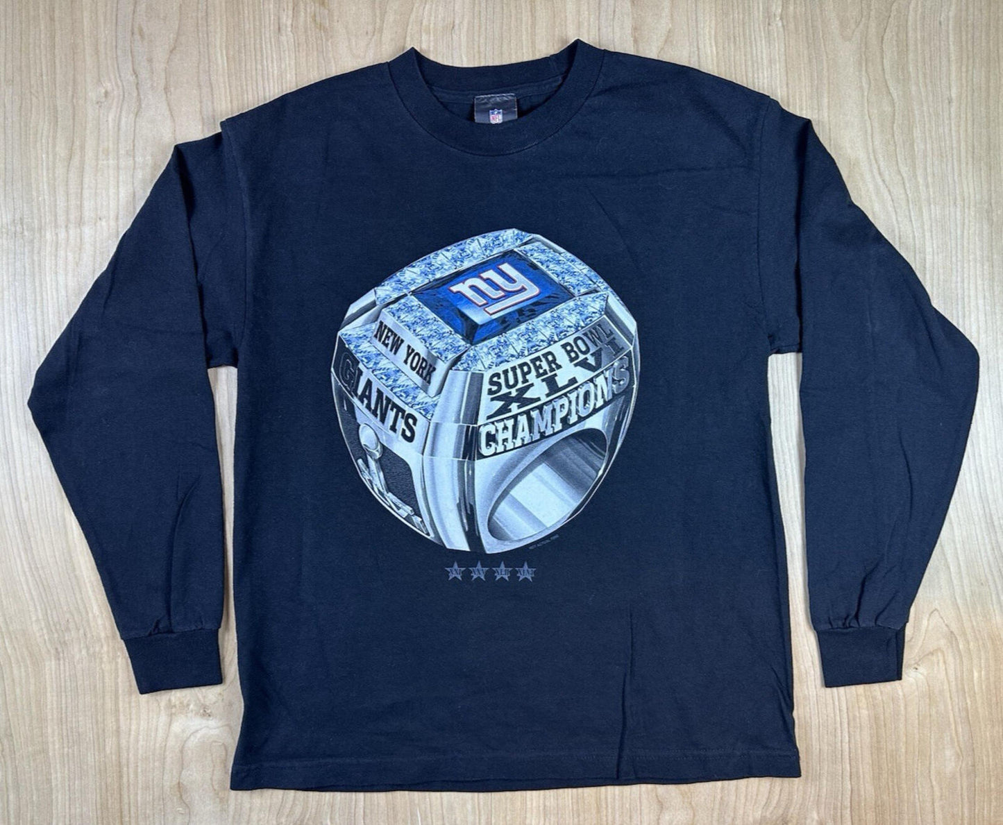 2009 NEW YORK GIANTS black long sleeve T SHIRT nfl NEVER WORN NEW xl