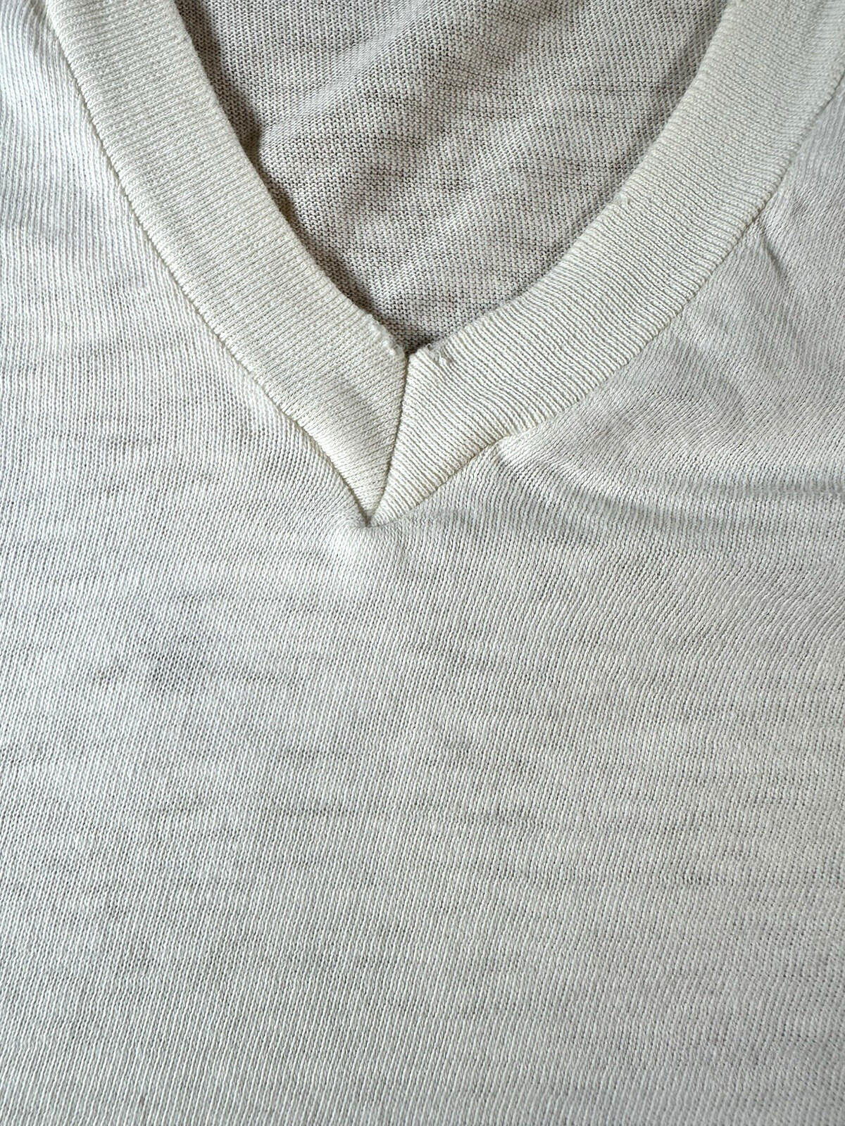 vintage 60's JOCKEY UNDERSHIRT v neck SHREDDED worn PATINA torn MEDIUM j3