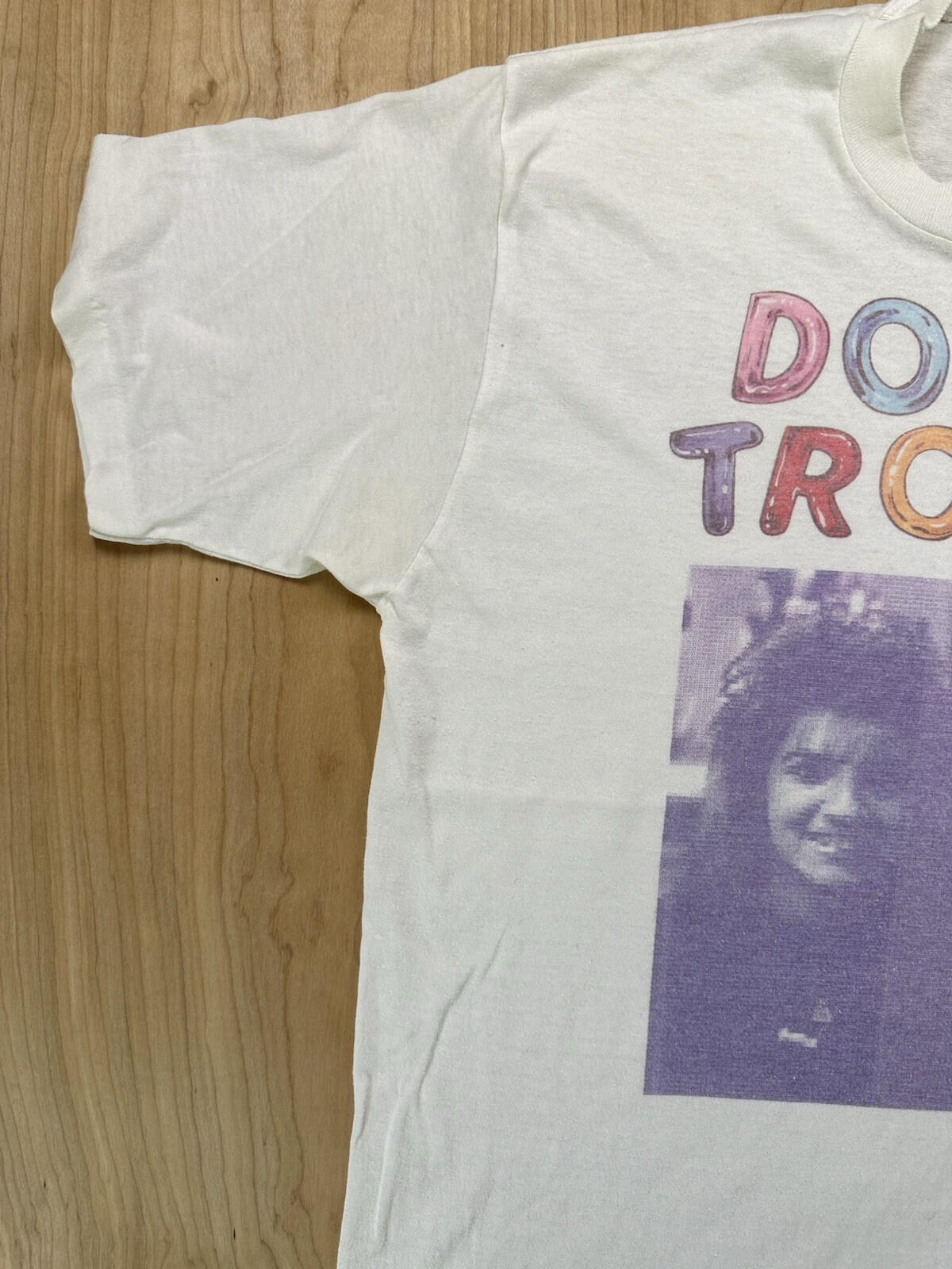 vintage 1980's DOUBLE TROUBLE computer printed graphics T SHIRT jerzees USA