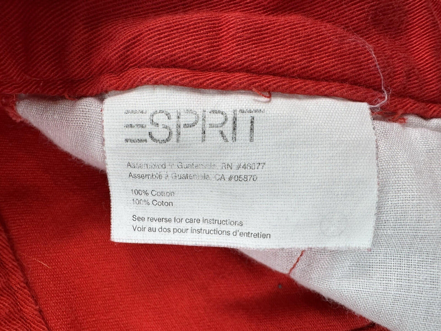 vintage 80's ESPRIT red pleated SHORTS all COTTON size 11/12 preppy NEW WAVE