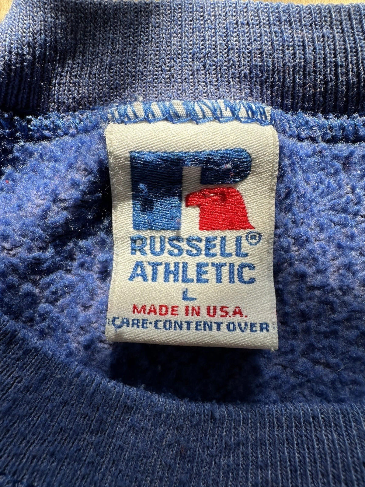 vintage 1980'S RUSSELL athletic made in USA blue SWEATSHIRT
