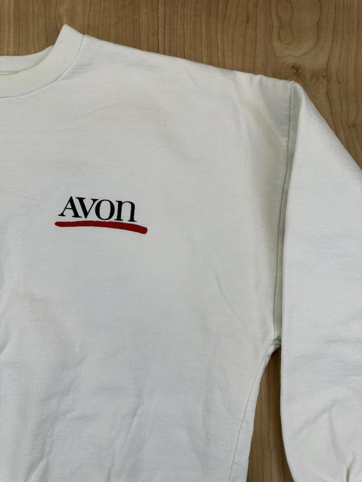 vintage 80's AVON sweatshirt MEDIUM white WOMANS prep PUNKY normcore