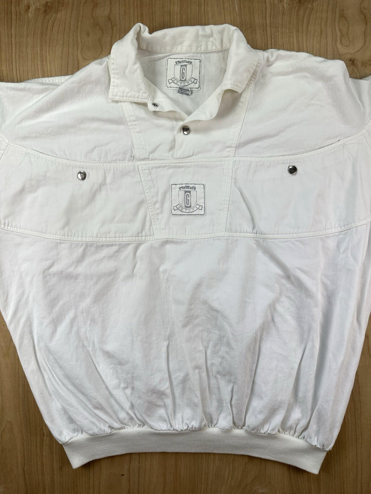 vintage 80's GOTCHA pop over WHITE baggy COTTON skater SURFING new wave LARGE