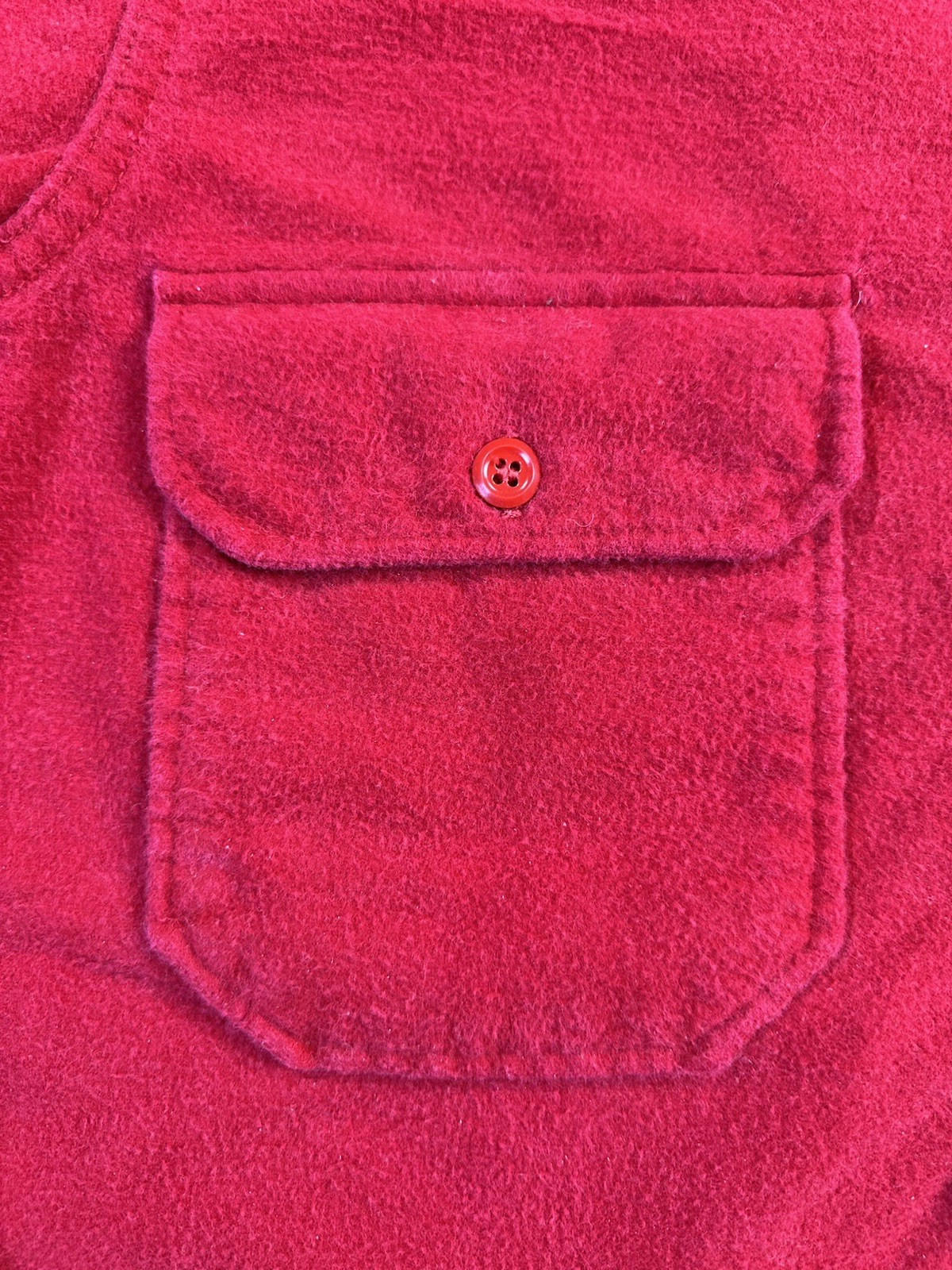 vintage 60's WOOLRICH red flannel LARGE botton up HEAVY preppy GORP ZONE