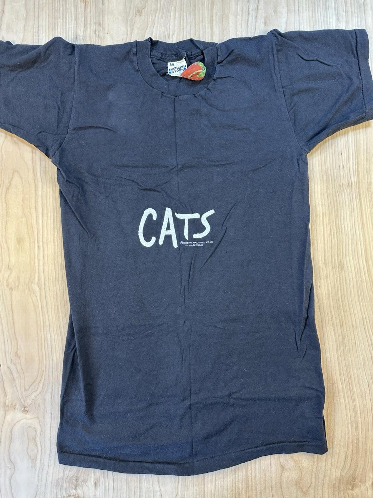 vintage 1981 CATS broadway musical DEADSTOCK T SHIRT screen stars NEVER WORN med